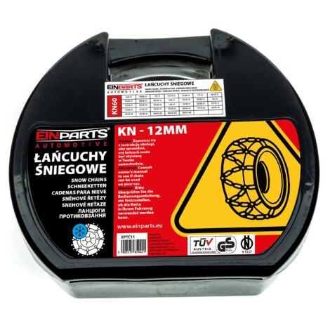 Catene da neve per cerchi/pneumatici da 13-16 pollici KN60 Ö-Norm TÜV 12 mm, 2 pezzi