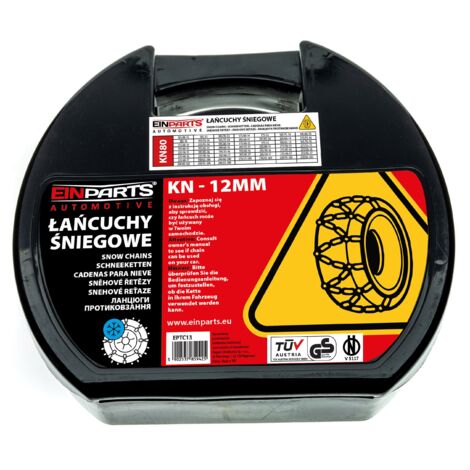 Catene da neve per cerchi/pneumatici da 13-17 pollici KN80 Ö-Norm TÜV 12 mm, 2 pezzi