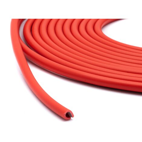Striscia di protezione per il bordo della portiera dell'auto 5M PVC - insonorizzazione e sigillatura ROSSA (1/5)