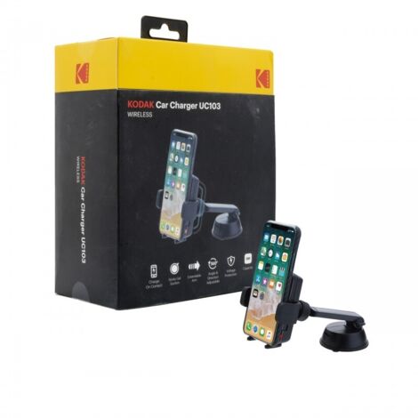 Caricabatterie induttivo per auto da 5 W con supporto per parabrezza (1/4)