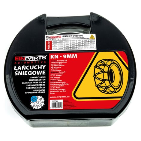 Catene da neve per cerchi/pneumatici da 13-17 pollici KNS70 Ö-Norm TÜV 9 mm, 2 pezzi