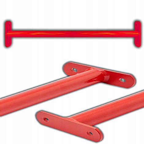 SUPPORTO PER BARRA DI TIRATURA IN METALLO PER GIARDINO, PALESTRA E PARCO GIOCHI 60 CM ROSSO