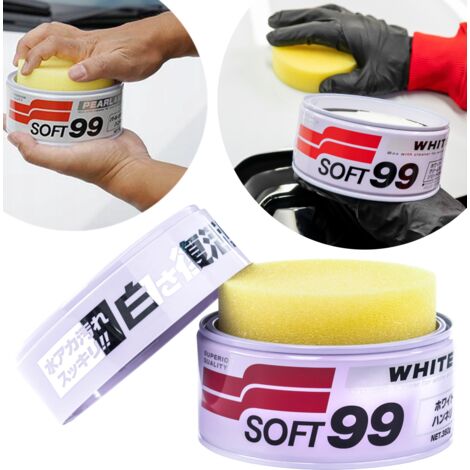 Cera per auto White Soft Wax, rivestimento idrofobico per colori chiari, 350 g, SOFT99 (1/5)