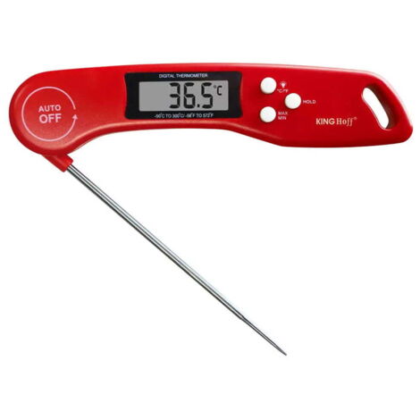 Termometro elettronico per alimenti -50-300c lcd KINGHOFF KH-1670 rosso (1/4)