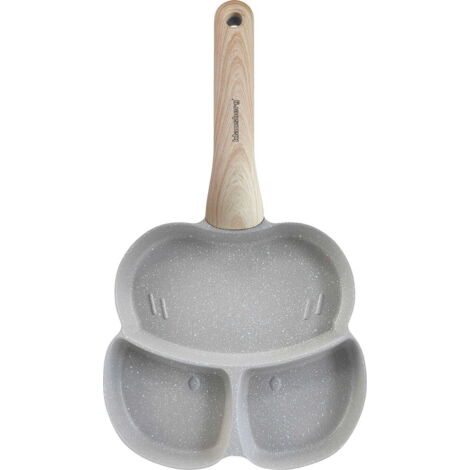 Teglia in marmo 3 in 1 per uova, pancake e crêpes, 18 cm, GRIGIO, KLAUSBERG KB-7824 (1/5)