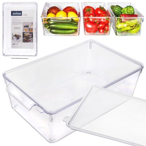 Contenitore organizer per frigorifero con coperchio per spezie e prodotti alimentari 32,5x20x10,5cm ORION 731634