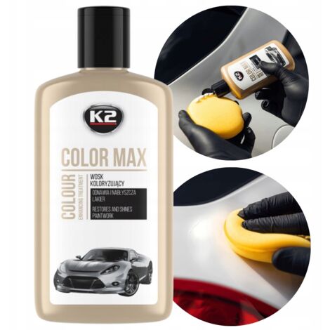 K2 Color Max Car Wax Color Paste 250 ml Bianco