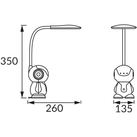 Lampada da scrivania a LED BINAR 7W 3000K/4100K/6500K bianca
