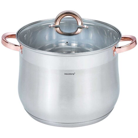 Pentola grande in acciaio per catering 10,7L 26cm Oro rosa KLAUSBERG KB-7794