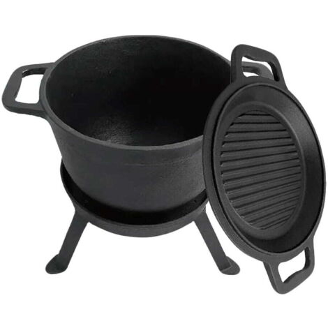 Pentola da caccia in ghisa da 8,0 l con griglia 2 in 1 KINGHOFF KH-1733 (1/5)