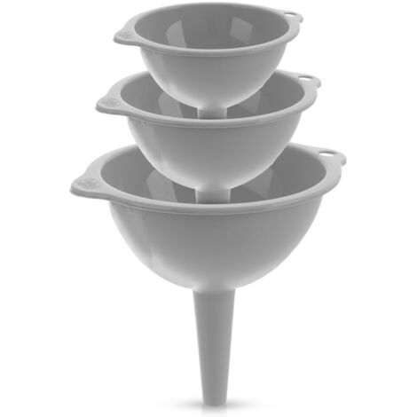 Set di 3 imbuti da cucina 10/12/14 cm imbuto per bottiglie e barattoli di succo HOBBY LIFE 120455