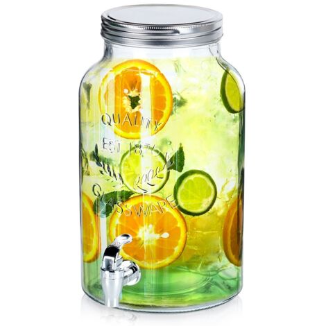 Barattolo in vetro per bevande con rubinetto 6,2L VILDE 139606