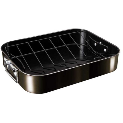 Teglia con griglia 41,5x32cm BERLINGER HAUS Nero Lucido BH-7849 (1/5)