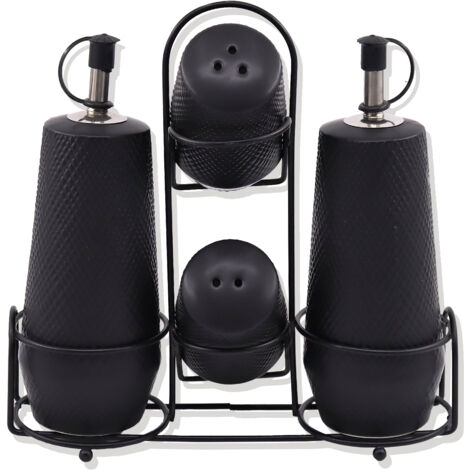 Set di spezie in ceramica 5 pezzi MAESTRO NERO MR-20001-04S