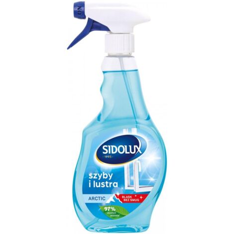 SIDOLUX Crystal Arctic - Detergente per vetri e specchi senza aloni, 500 ml