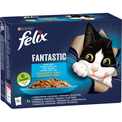 Cibo per gatti Felix Fantastic al gusto di pesce in gelatina 1,02 kg (12 x 85 g)