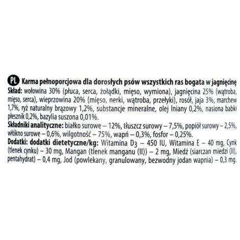 Dolina Noteci Premium Adult Agnello Cibo Umido per Cani Lattina 24x400g (1/3)