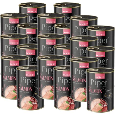 DOLINA NOTECI Cibo umido per gatti Piper con salmone, lattina 20x400g