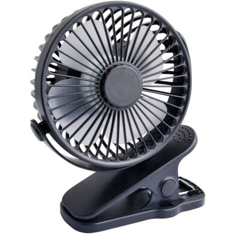 Ventilatore Da Tavolo A Clip Ricaricabile 4 Velocità - Con Asta Estensibile, Luce LED Notturna, Batteria 4000 MAh, USB Type-C - 3