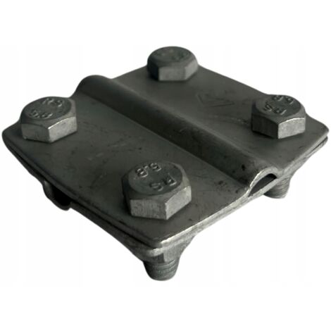 Connettore trasversale antifulmine per filo e nastro 4 x M8 s -30 ZINCATO A CALDO (1/2)