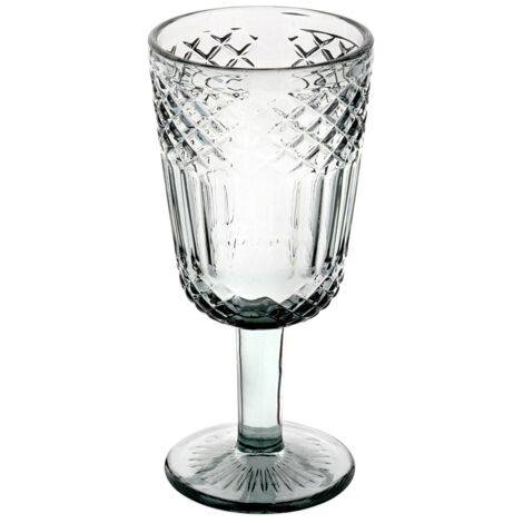 Bicchiere decorativo da vino nero fumé per bianco, rosso, acqua 270 ml (1/5)