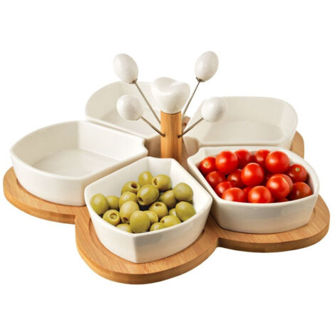 Piatto da antipasto per salse, intingoli e antipasti Ciotole da antipasto
