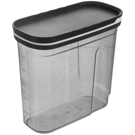 Contenitore per alimenti per prodotti sfusi con dosatore, coperchio grigio da 1,8 l