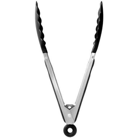 Pinza Da Barbecue In Acciaio Inox 30 Cm - Per Girare Carne, Salsicce E Salumi - Estremità Seghettate, Lavabile In Lavastoviglie