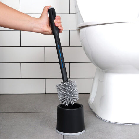 Set di 2 scopini per WC in silicone con supporto - Scopino per WC con