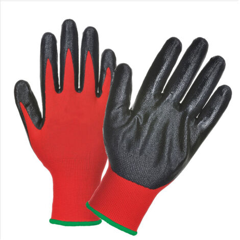 Guanti protettivi in lattice rosso 10