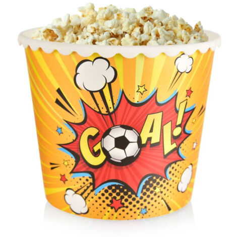 Contenitore per popcorn, snack, patatine, ciotola, secchio di plastica da 2,3 l