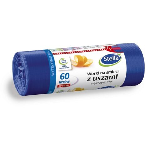 Sacchi per la spazzatura con manici DURABLE 60 l 20 pz. blu navy STELLA