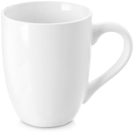 Tazza in porcellana bianca per bere caffè, tè, erbe, bevande, grande 300 ml (1/3)