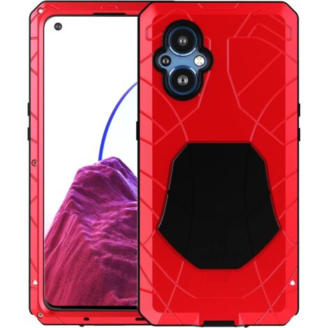 CUSTODIA BUMPER ROSSA PER ONEPLUS NORD N20 5G RINFORZATA IN METALLO CPH2459 (1/5)