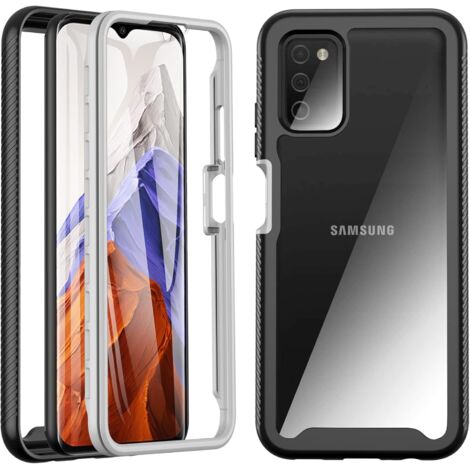 CUSTODIA NERA PER SAMSUNG GALAXY A03S SCHERMO IN VETRO (1/5)
