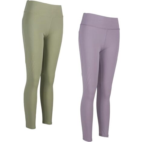 LEGGINGS SPORTIVI DA DONNA 2-PACK ROSA VERDE S/M (1/4)