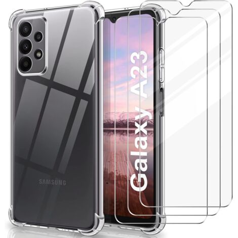 SET CUSTODIA TRASPARENTE PER SAMSUNG GALAXY A23 5G + 3 VETRO TEMPERATO (1/5)