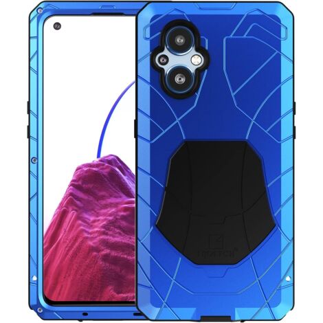 CUSTODIA BUMPER BLU PER ONEPLUS NORD N20 5G RINFORZATA IN METALLO CPH2459 (1/5)