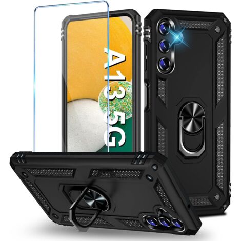 SET CUSTODIA NERA PER SAMSUNG GALAXY A13 5G/A04s + VETRO TEMPERATO SM-A136U (1/5)