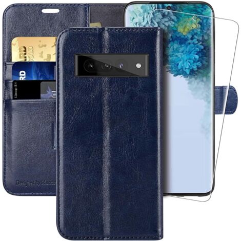 CUSTODIA FLIP BLU NAVY PER GOOGLE PIXEL 7 PRO CON PELLICOLA PROTETTIVA (1/5)