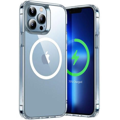 CUSTODIA IN SILICONE PER APPLE IPHONE 13 PRO MAX 6.7"" TRASPARENTE + MAGSAFE (1/5)
