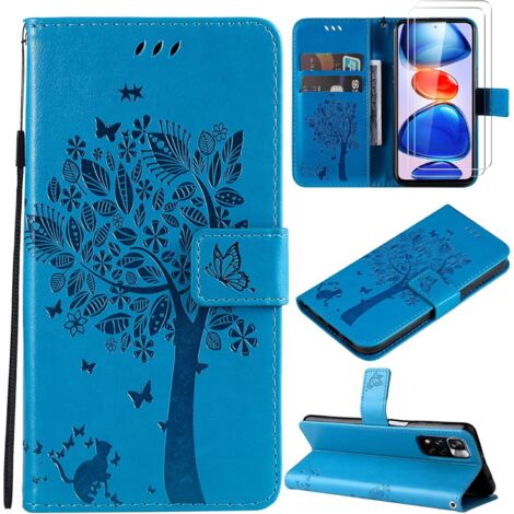 CUSTODIA FLIP BLU PER XIAOMI REDMI NOTE 11 PRO/PRO 2x VETRO TEMPERATO (1/5)