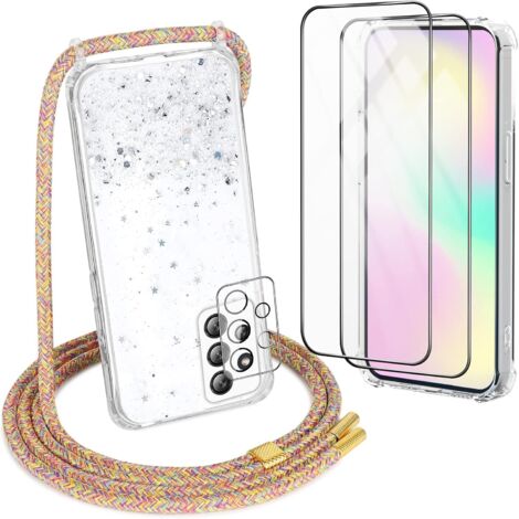 SET DI 2 CUSTODIE + 2 VETRO TEMPERATO PER SAMSUNG GALAXY A53 GLITTER (1/4)