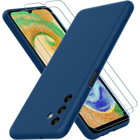 CUSTODIA IN SILICONE BLU MARINO PER SAMSUNG GALAXY A13 5G 3X VETRO TEMPERATO (1/5)