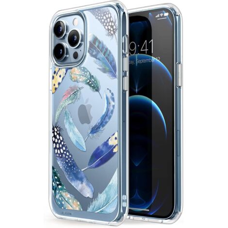 CUSTODIA TRASPARENTE PER IPHONE 13 PRO MAX CON RETRO IN PIUMA (1/5)