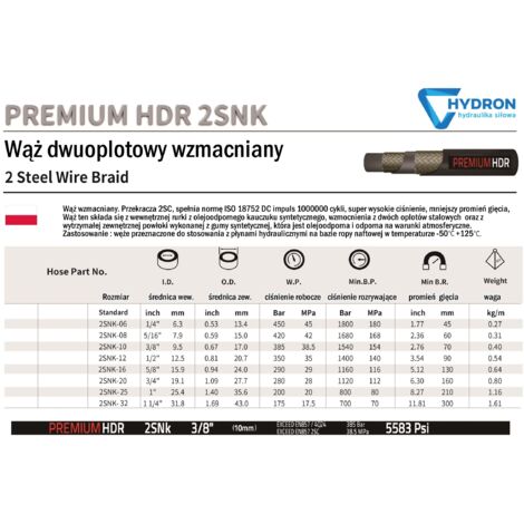 Tubo Idraulico 2SC, DKOL, DN10-12L, AG/AG, Adattato - Foto 5