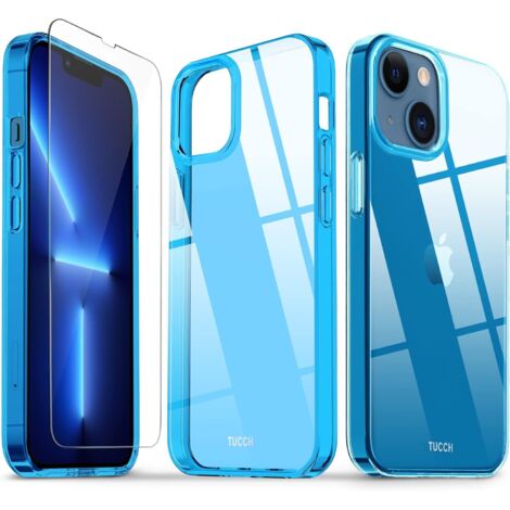 CUSTODIA BLU TRASPARENTE PER IPHONE 13/IPHONE14 (1/5)