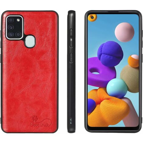 CUSTODIA PER SAMSUNG GALAXY A21S ROSSA IN PELLE PU E VETRO TEMPERATO SM-A217F (1/5)