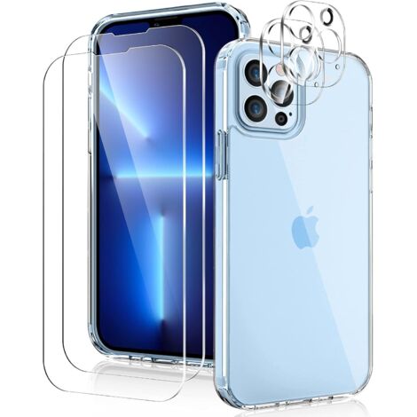 CUSTODIA IN SILICONE PER APPLE IPHONE 13 PRO 6.1"" + 2 VETRO PER SCHERMO E LENTI (1/5)