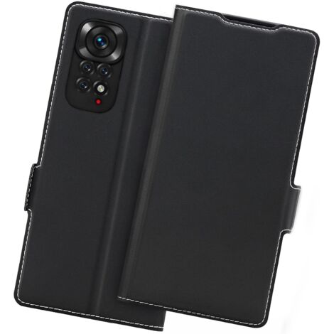CUSTODIA PER XIAOMI REDMI NOTE 11/NOTE 11S IN PELLE PU NERA CON PATTA (1/5)
